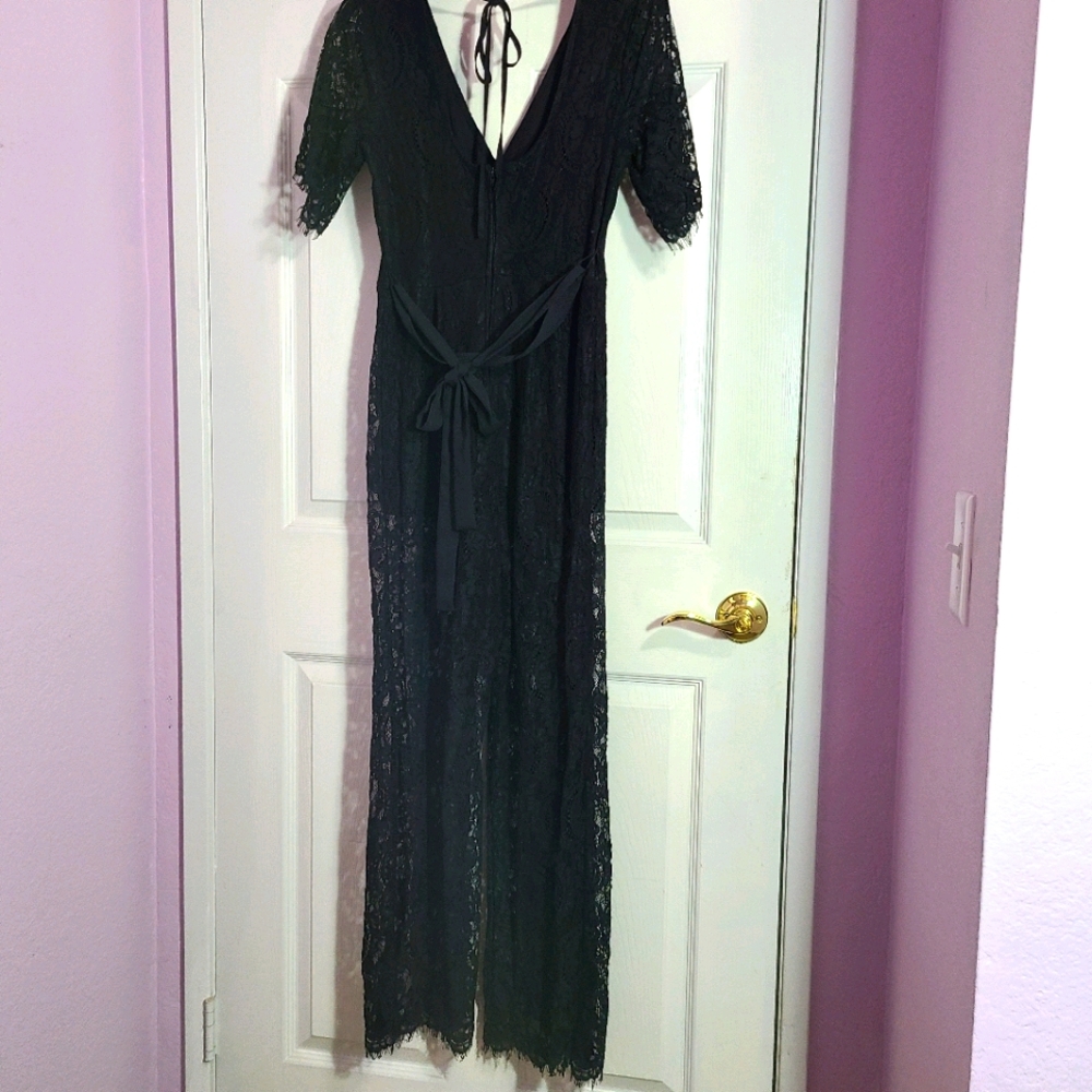 Black lace romper jumpsuit
